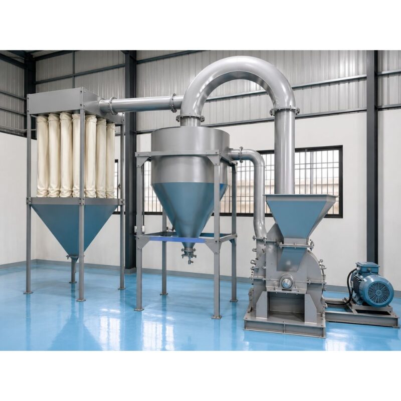 Impact pulvrizer with dust collector
